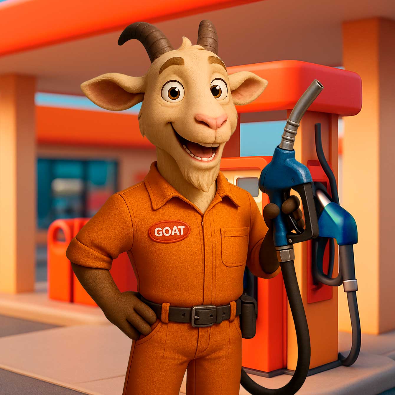 Goat – Mascote de Posto de Gasolina