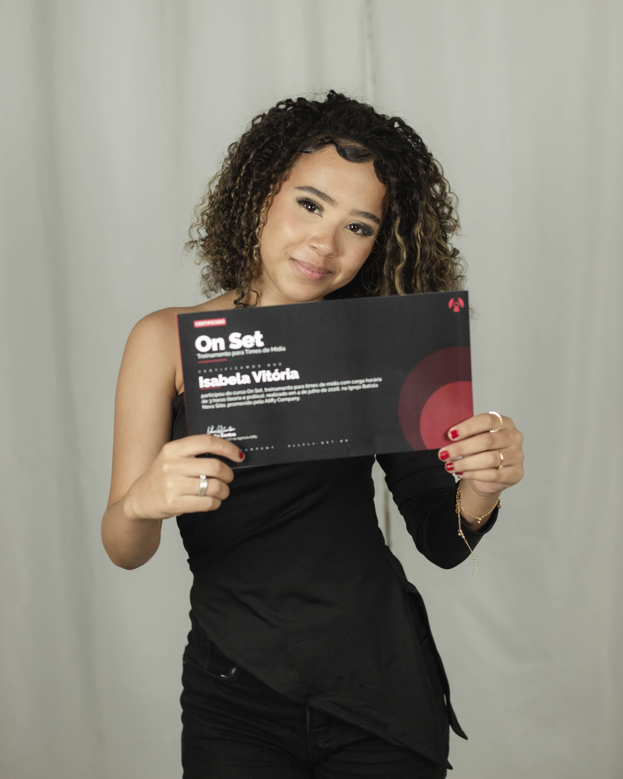 Aluno On Set com certificado