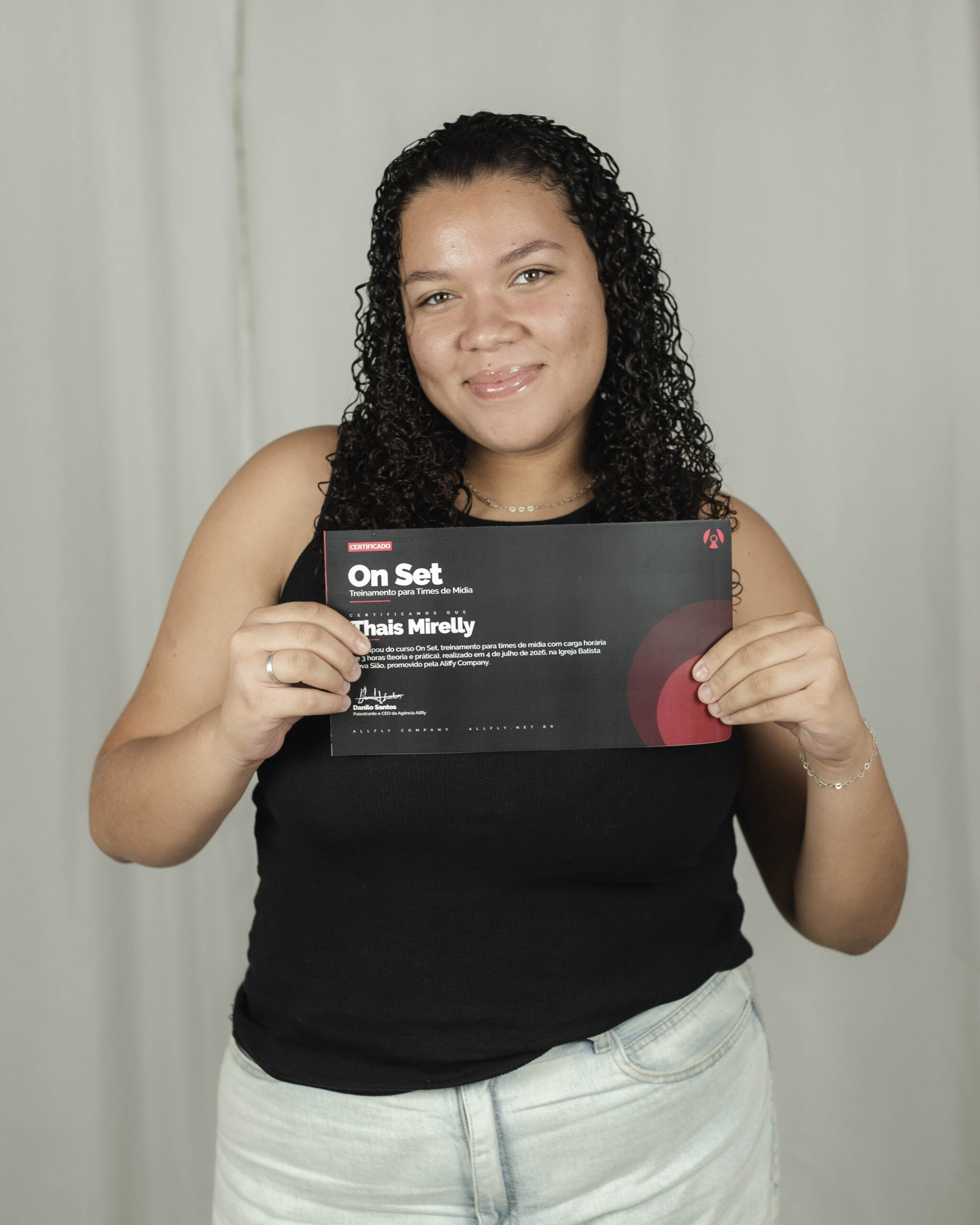 Aluno On Set com certificado